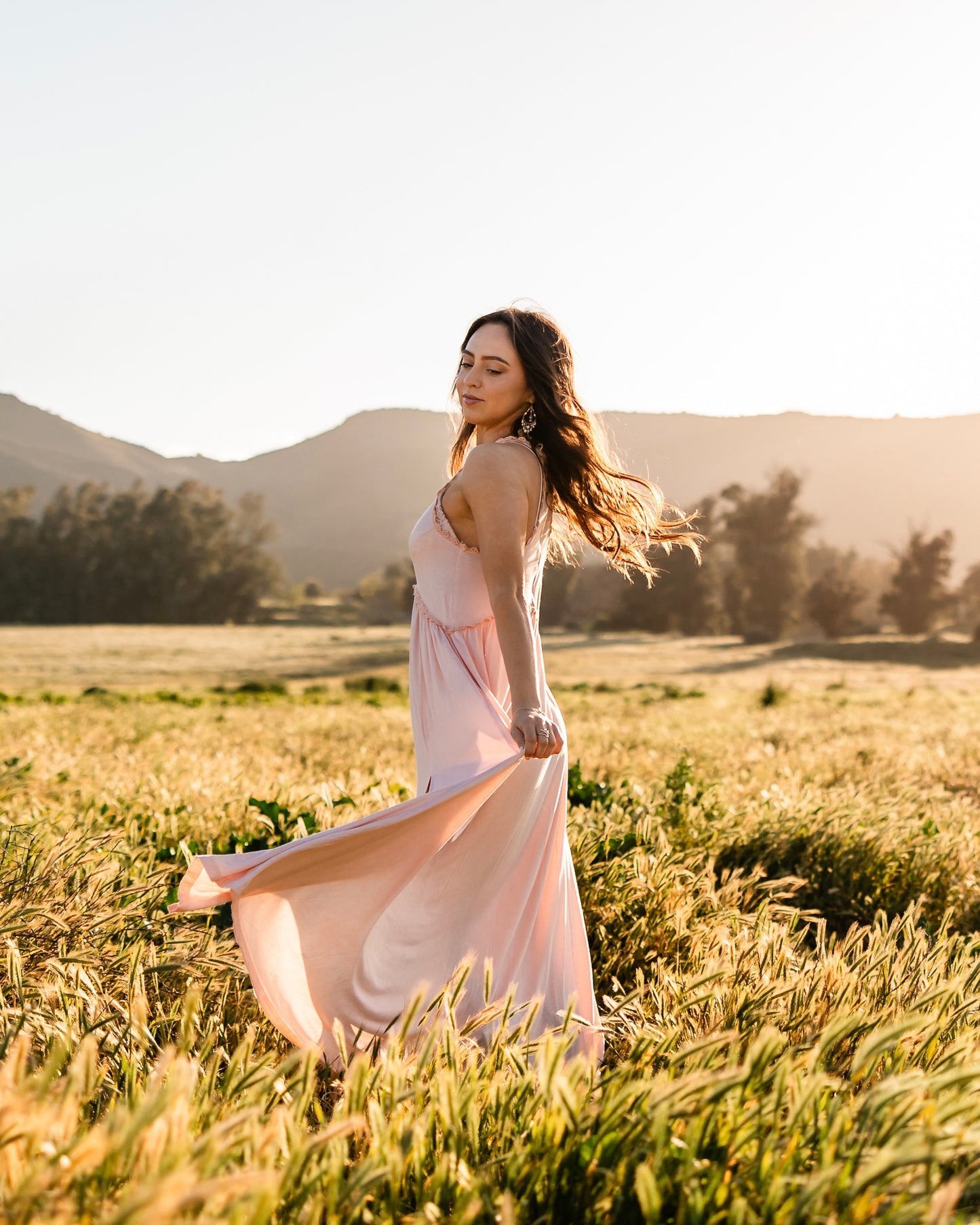 Powder Pink Long Dress