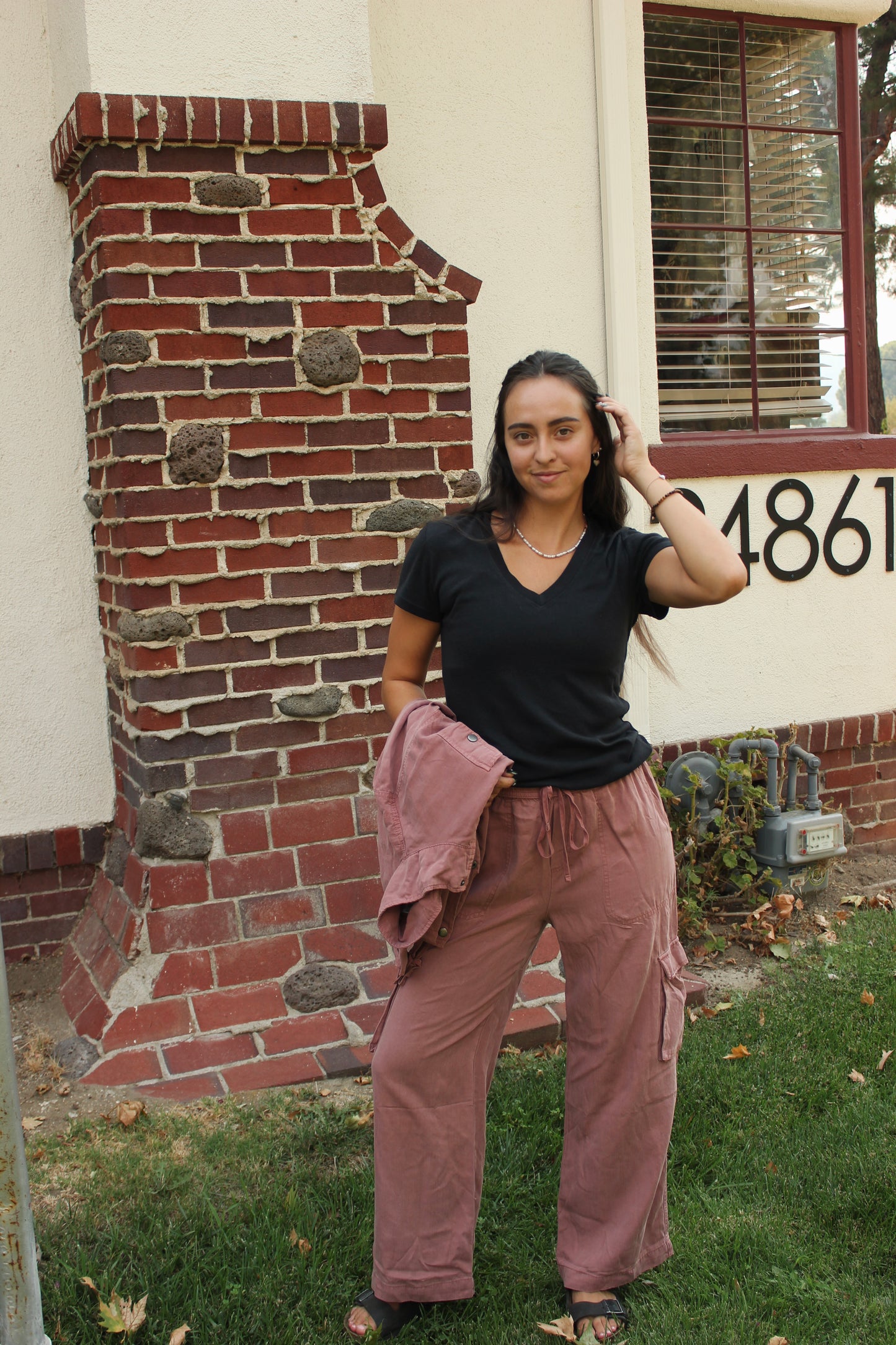 Marsala Tencel Cargo Pants